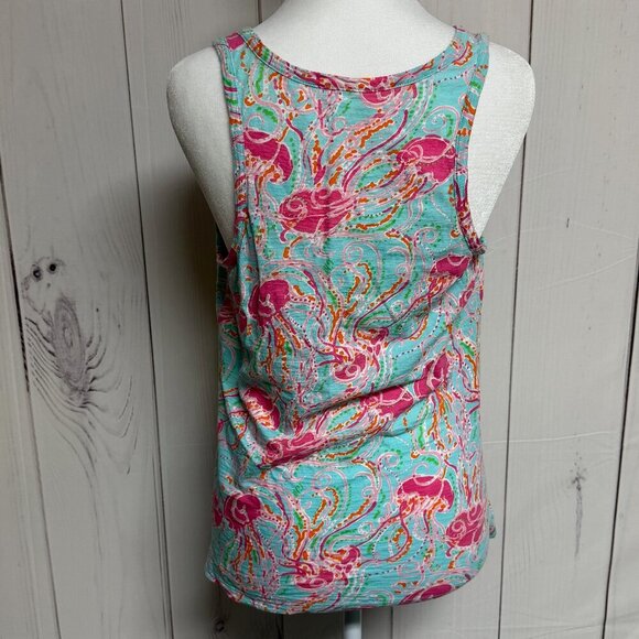 Lilly Pulitzer Hartley Tank Jellies Be Jammin Print Small EUC - Picture 2 of 9